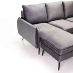 Subiya Fabric Corner Chaise - Grey