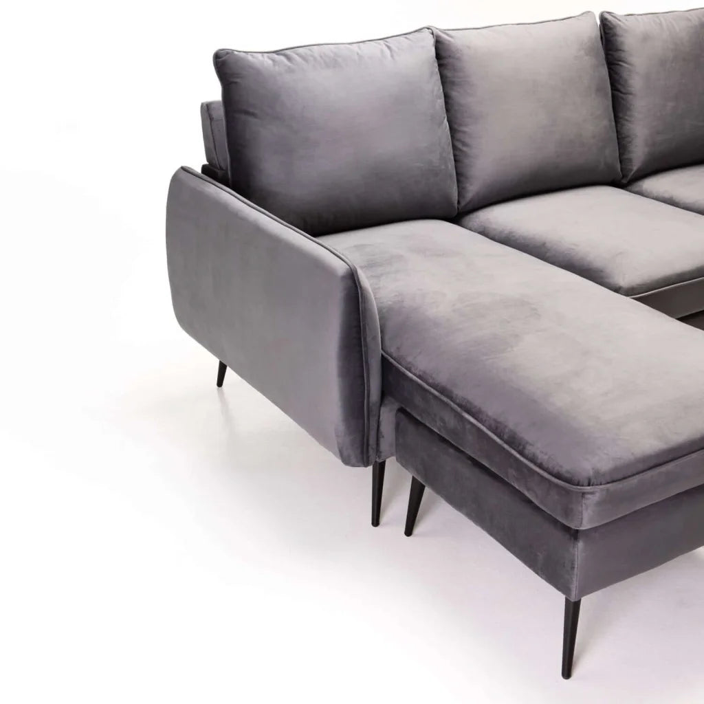 Subiya Fabric Corner Chaise - Grey