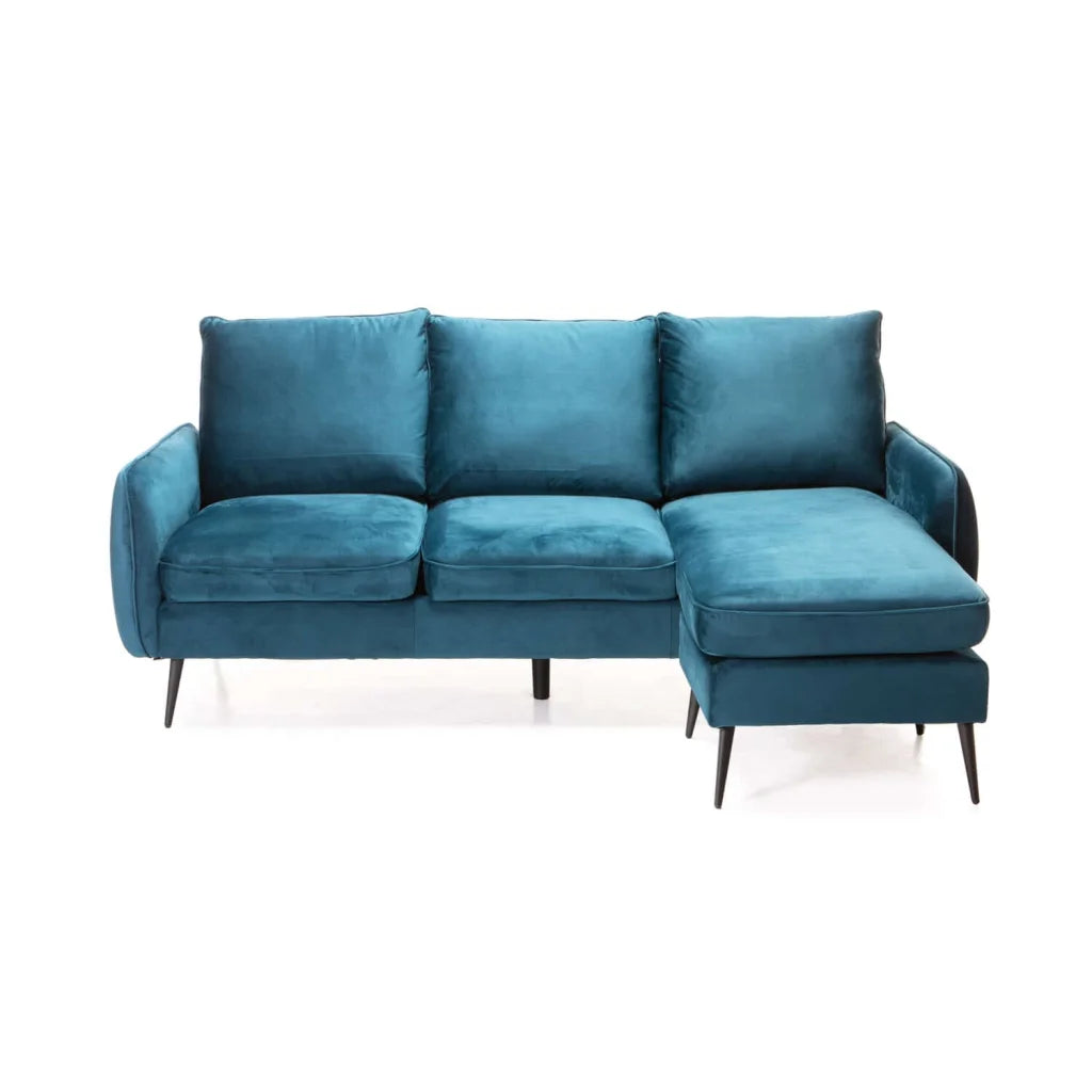 Subiya Fabric Corner Chaise - Teal