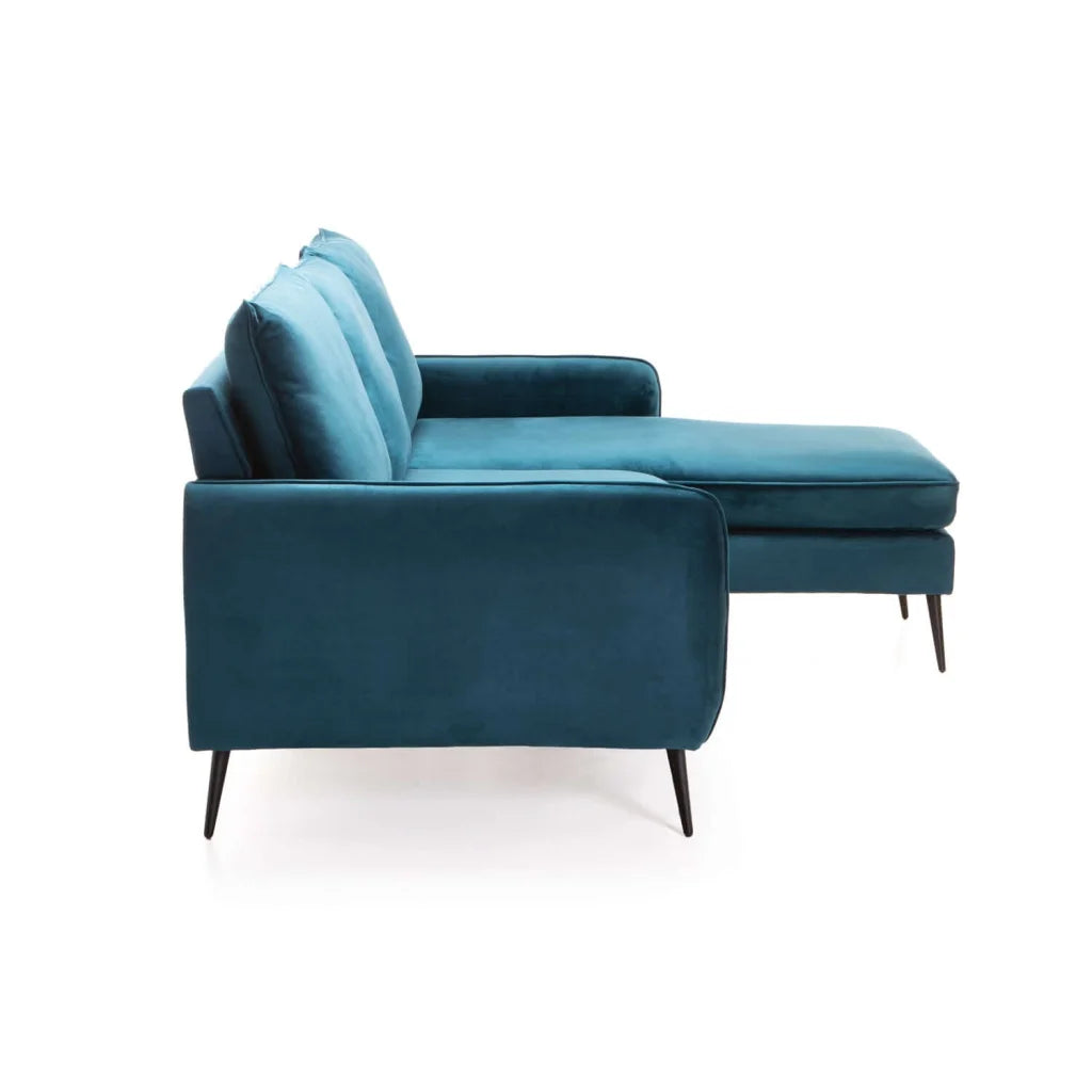 Subiya Fabric Corner Chaise - Teal