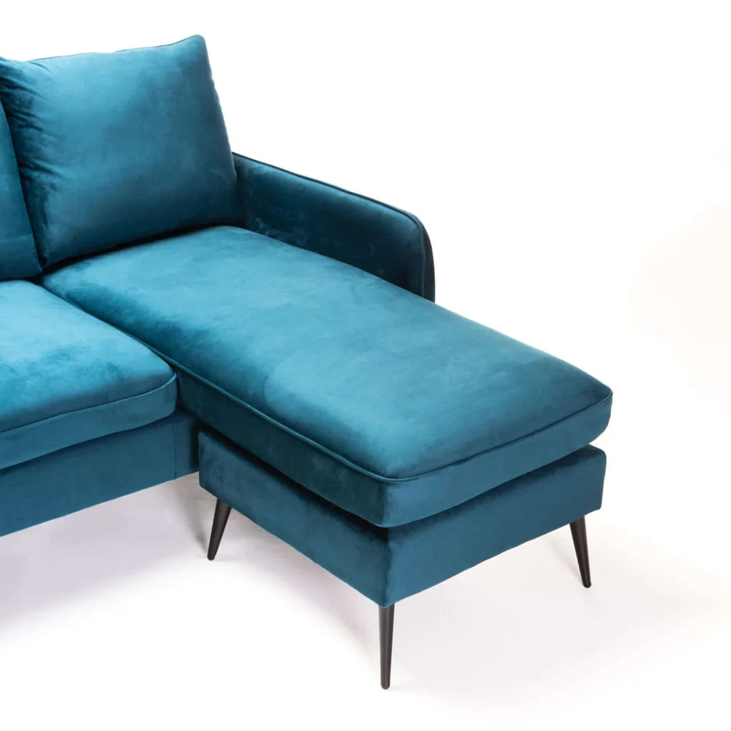 Subiya Fabric Corner Chaise - Teal