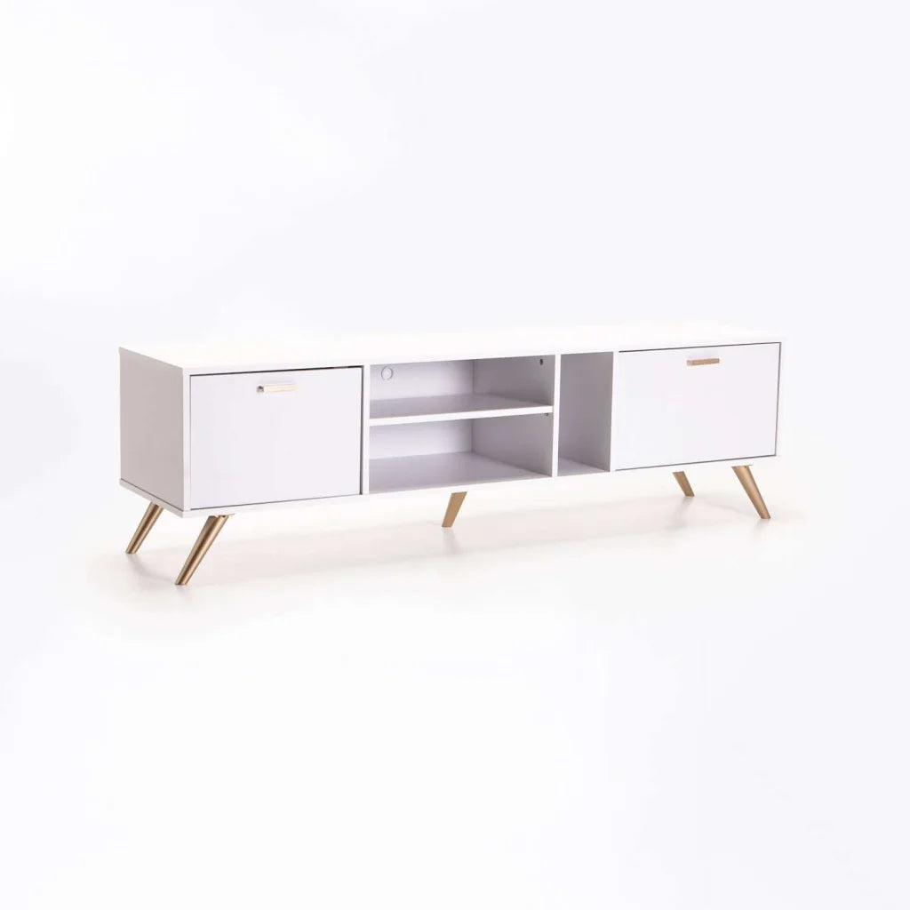 Succotash 160cm 2 Door TV Unit - White