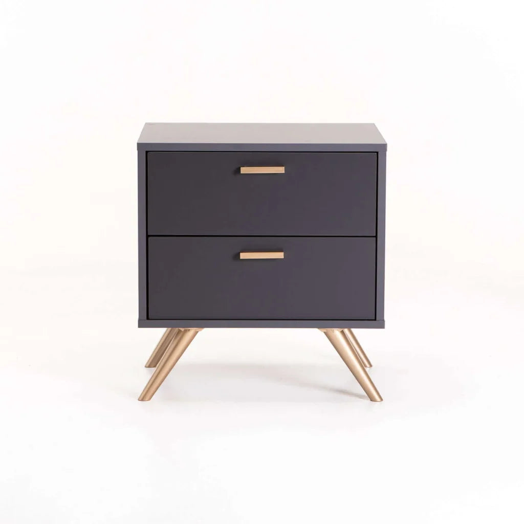 Succotash 2 Drawer Pedestal - Grey