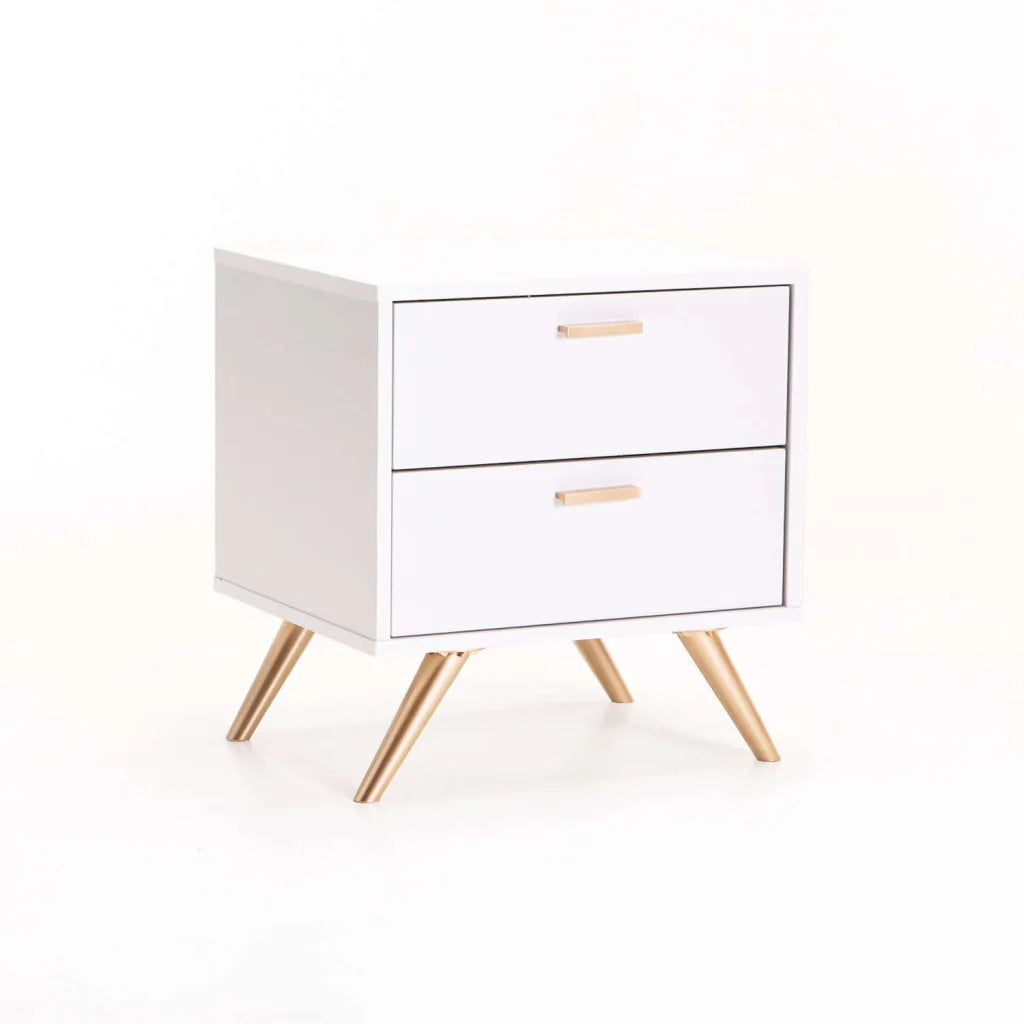 Succotash 2 Drawer Pedestal - White