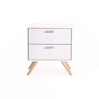 Succotash 2 Drawer Pedestal - White