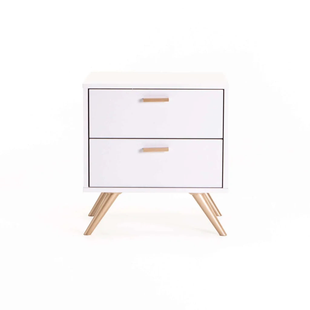 Succotash 2 Drawer Pedestal - White