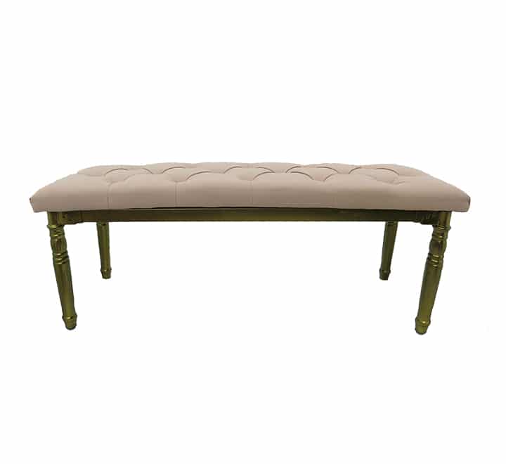Padded Bench With Gold Legs