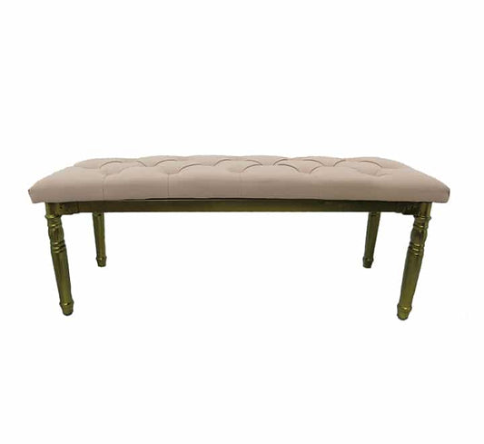 Padded Bench With Gold Legs