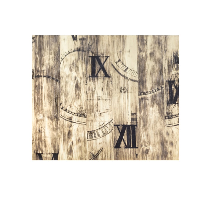 Wooden Print Cafe Table