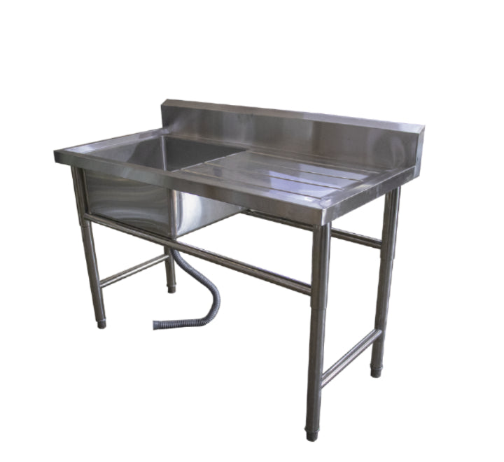 1.2m Prep Table Single Bowl Sink