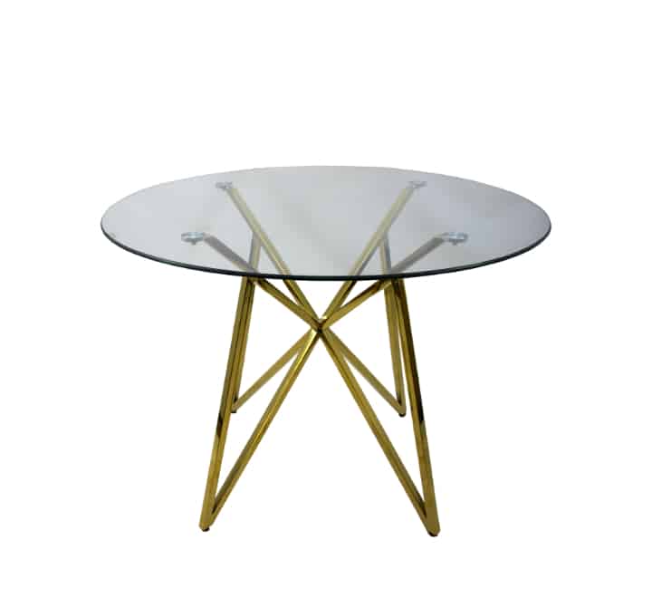 Glass Round Table Metal Legs