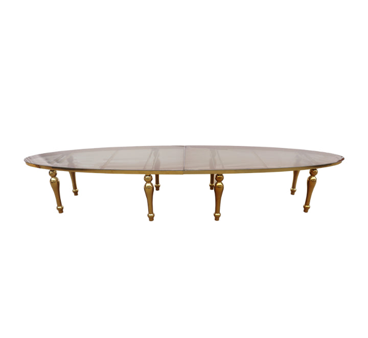 Oval Glass Table 4.8×1.2m