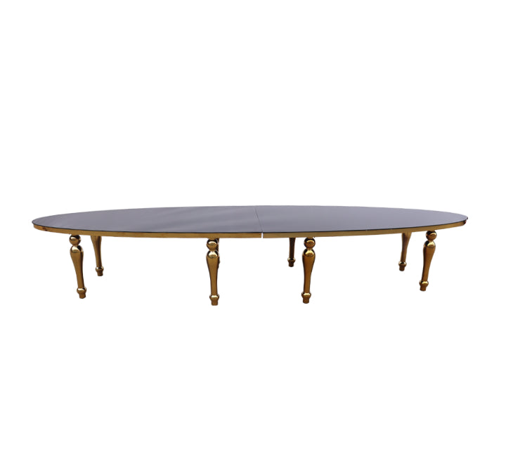 Oval Glass Table 4.8×1.2m