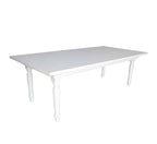 White Rectangular Wooden Table 2.4m