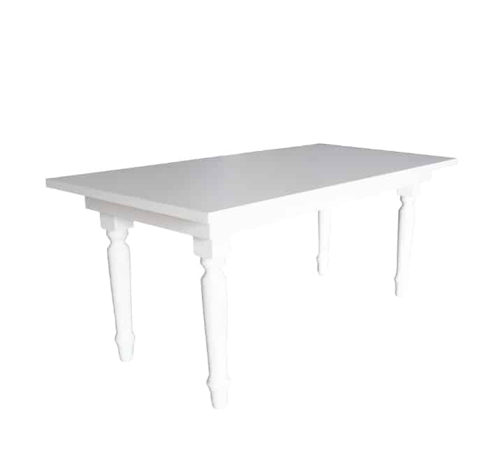 Rectangular Wooden Table White 180x90cm