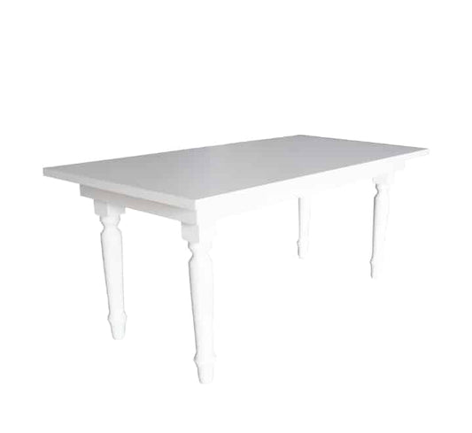 Rectangular Wooden Table White 180x90cm