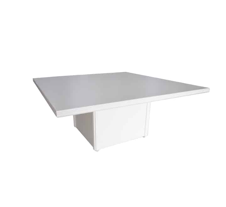 White Square Wooden Table 1.8m