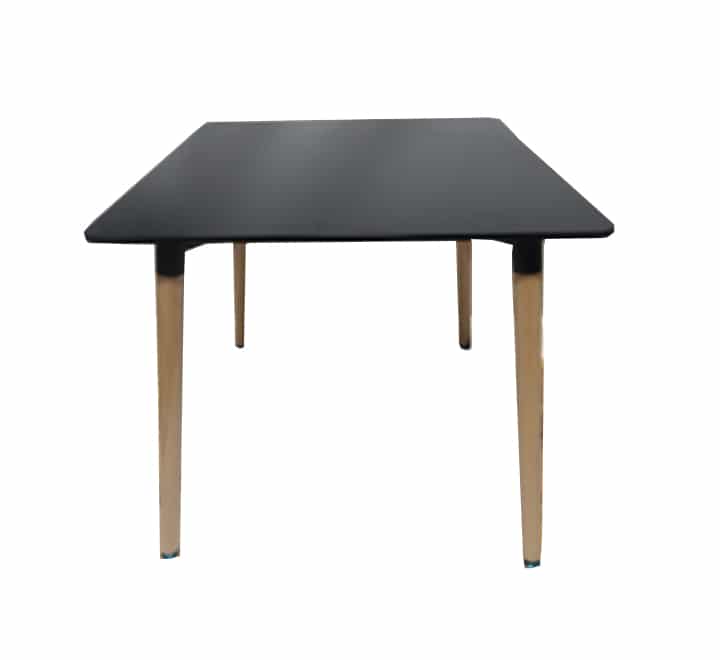 Square Cafe Table with Wooden Legs 80x80cm