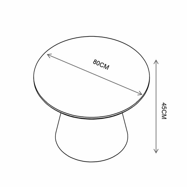 Arati  80cm Round Coffee Table - Walnut