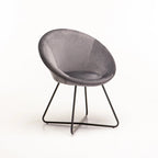 Udaya Velvet Armchair With Black Leg