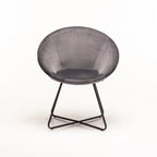 Udaya Velvet Armchair With Black Leg