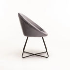 Udaya Velvet Armchair With Black Leg