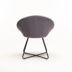 Udaya Velvet Armchair With Black Leg