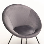 Udaya Velvet Armchair With Black Leg