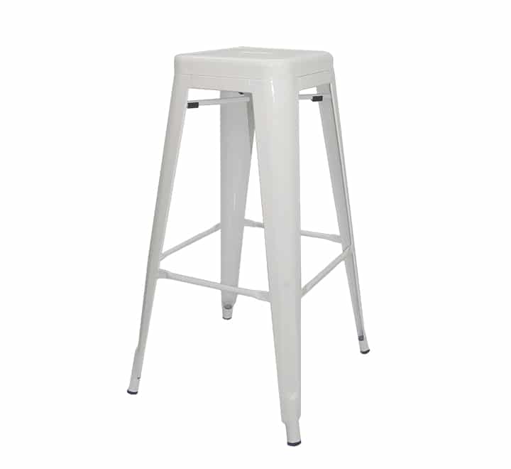 Replica Tolix Bar Chair Without Backrest - White