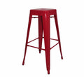 Replica Tolix Bar Chair Without Backrest - Red