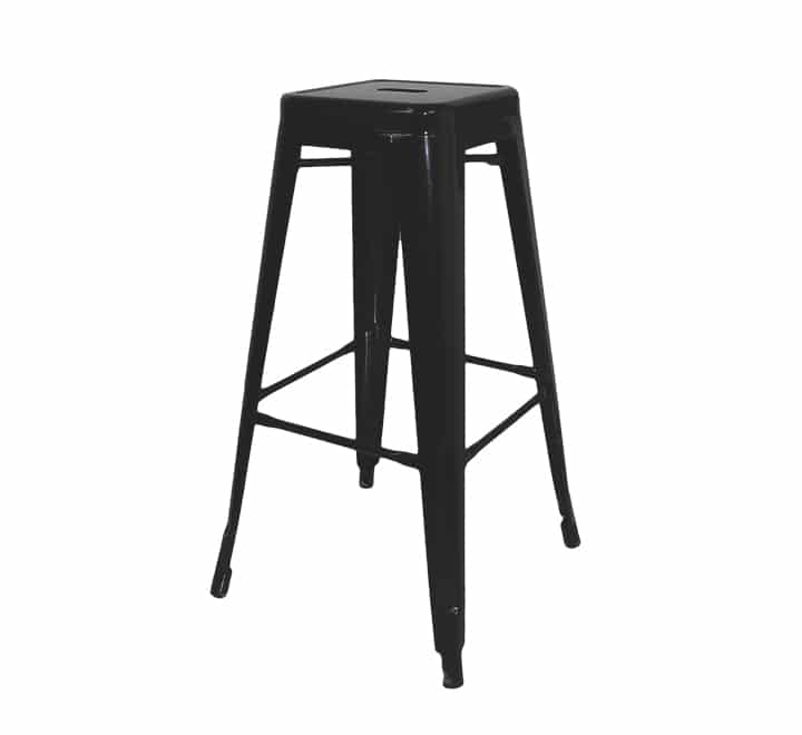 Replica Tolix Bar Chair Without Backrest - Black