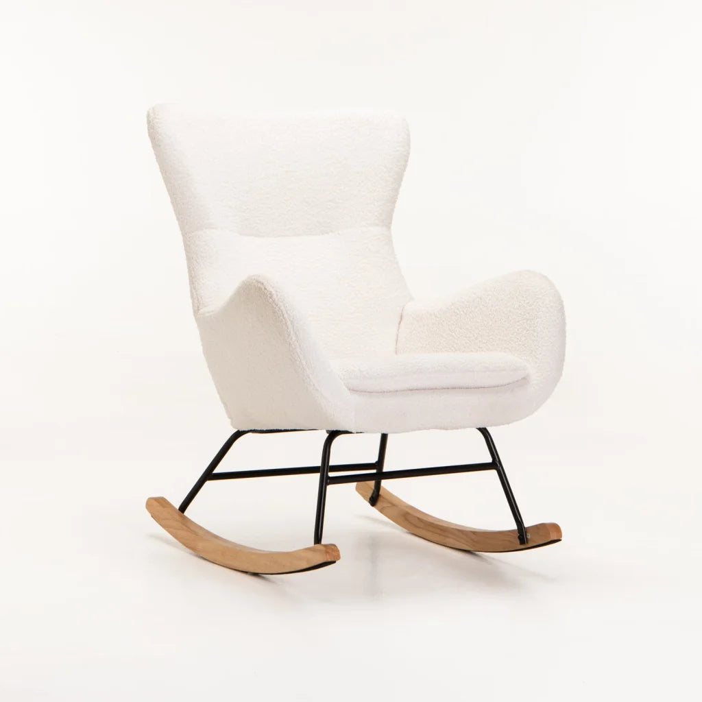 Vasanti Fleece Rocking Chair - Cream