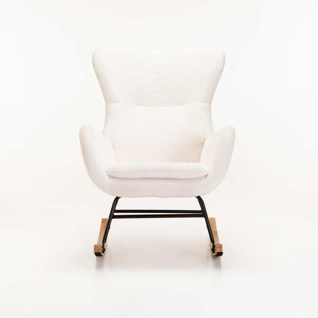 Vasanti Fleece Rocking Chair - Cream