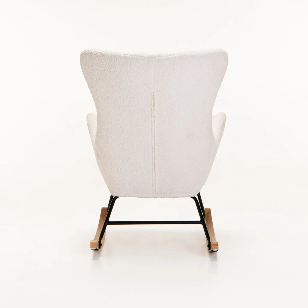 Vasanti Fleece Rocking Chair - Cream
