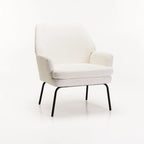 Vishaya Boucle Fabric Chair - Cream