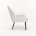 Vishaya Boucle Fabric Chair - Cream