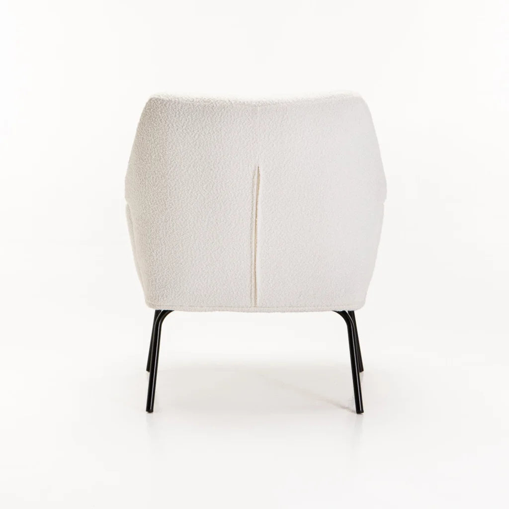 Vishaya Boucle Fabric Chair - Cream