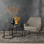 Vishaya Boucle Fabric Chair - Grey
