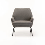 Vishaya Boucle Fabric Chair - Grey