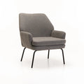 Vishaya Boucle Fabric Chair - Grey