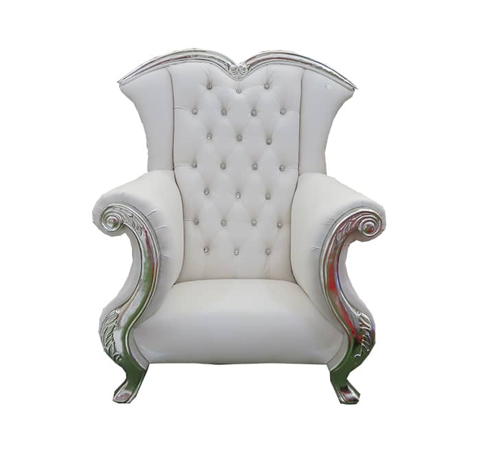 Silver design wingback