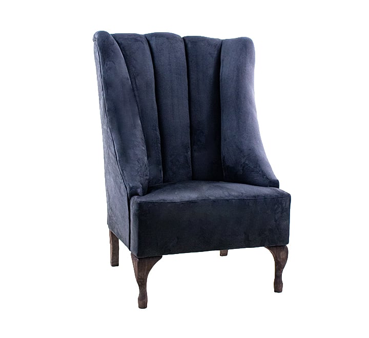 Velvet Wingback Chair