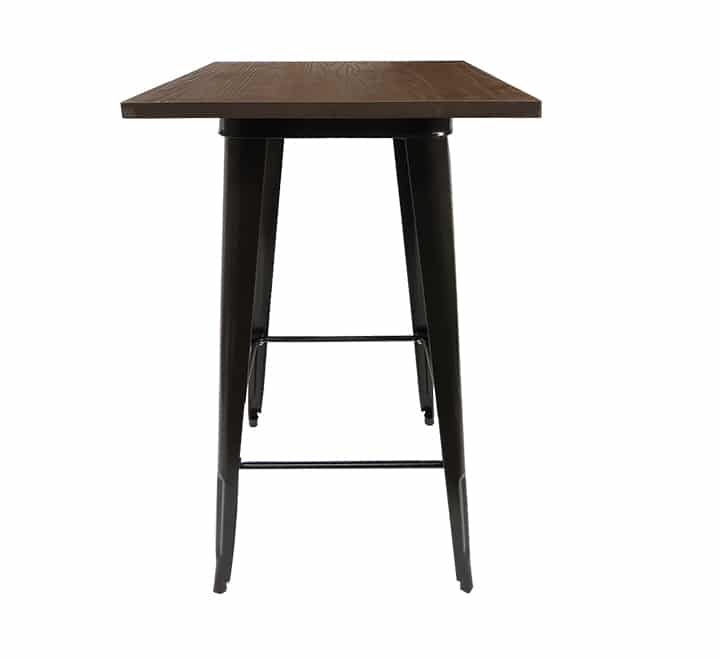 Tolix Cocktail Table With Wooden Top