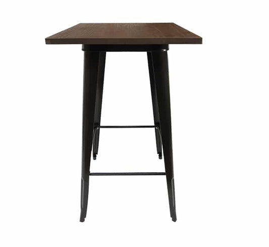 Tolix Cocktail Table With Wooden Top