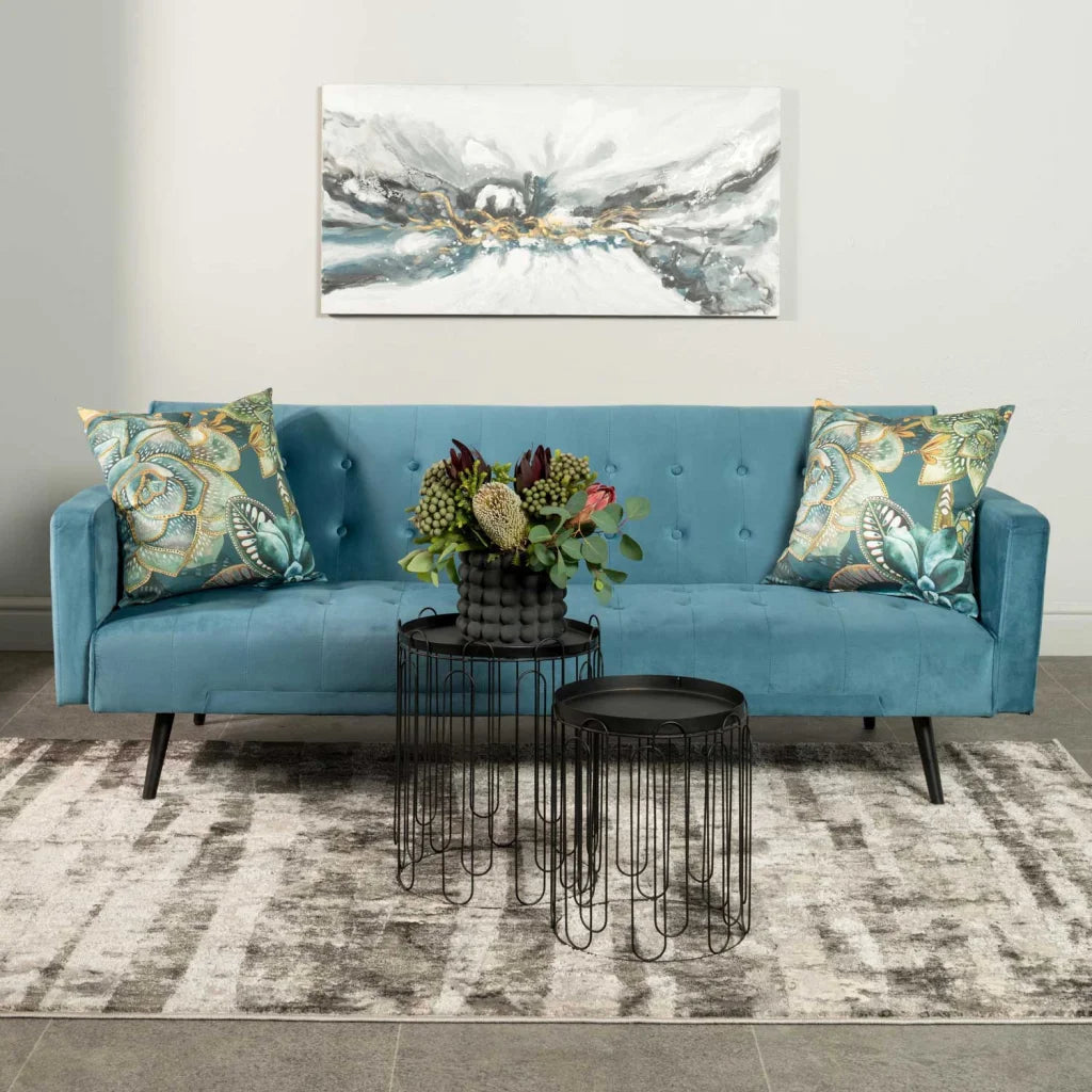 Wina Velvet Sleeper Couch - Teal