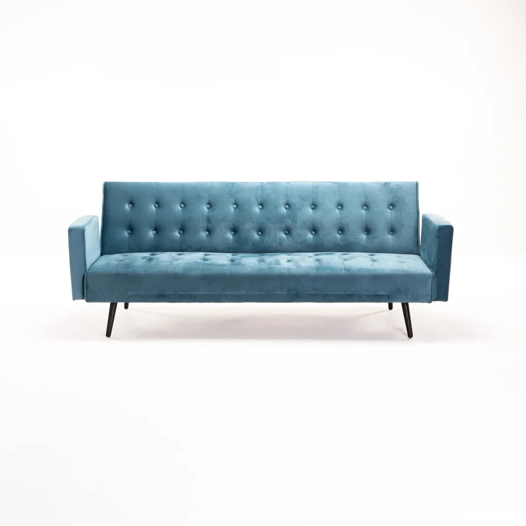 Wina Velvet Sleeper Couch - Teal
