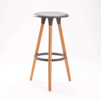 Yoyi Wooden Leg Barstool - Grey