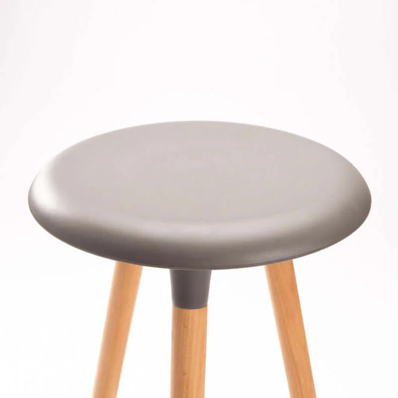 Yoyi Wooden Leg Barstool - Grey