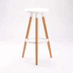 Yoyi Wooden Leg Barstool - White