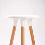 Yoyi Wooden Leg Barstool - White